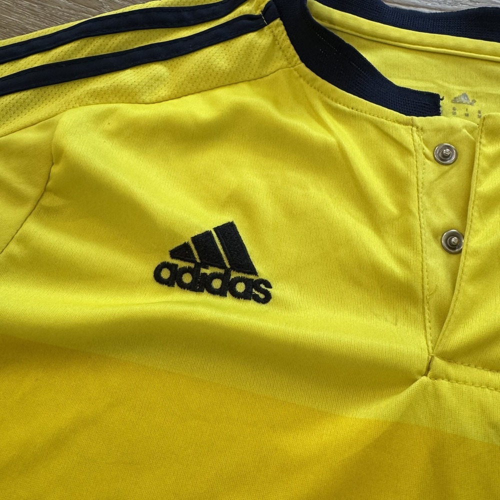 Adidas Columbia Soccer Jersey Mens M Yellow Futbol Home Stadium Shirt - Picture 4 of 10
